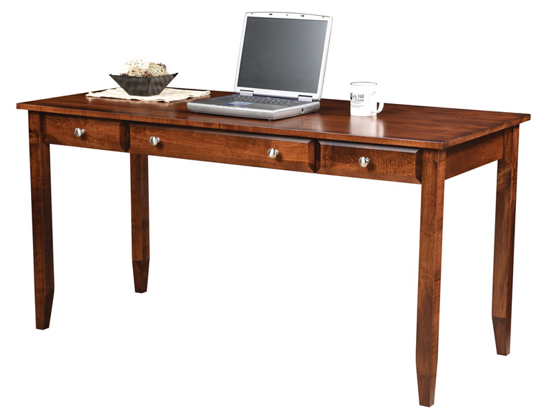 Hampton 60" Writing Desk in Brown Maple with an OCS117 Asbury Stain.  Hardware Shown is A53005-G10.